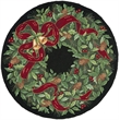 Safavieh Vintage Posters 6' Round Hand Hooked Wool Rug in Green