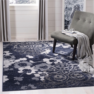 Safavieh Adirondack 4' x 6' Rug in Navy and Silver
