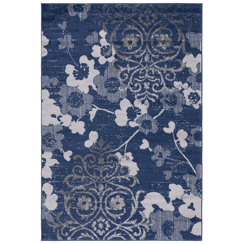 Safavieh Adirondack 4' x 6' Rug in Navy and Silver