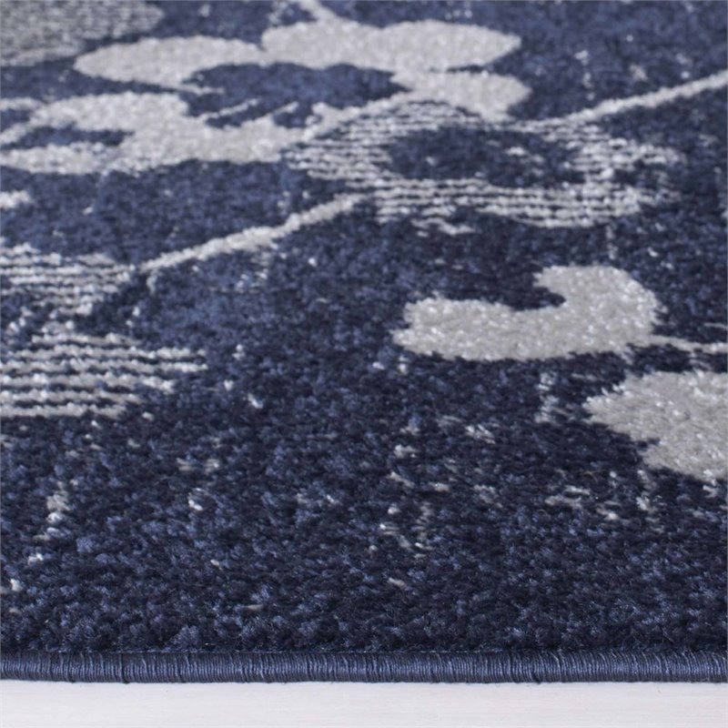 Safavieh Adirondack 6' Square Rug in Navy and Silver