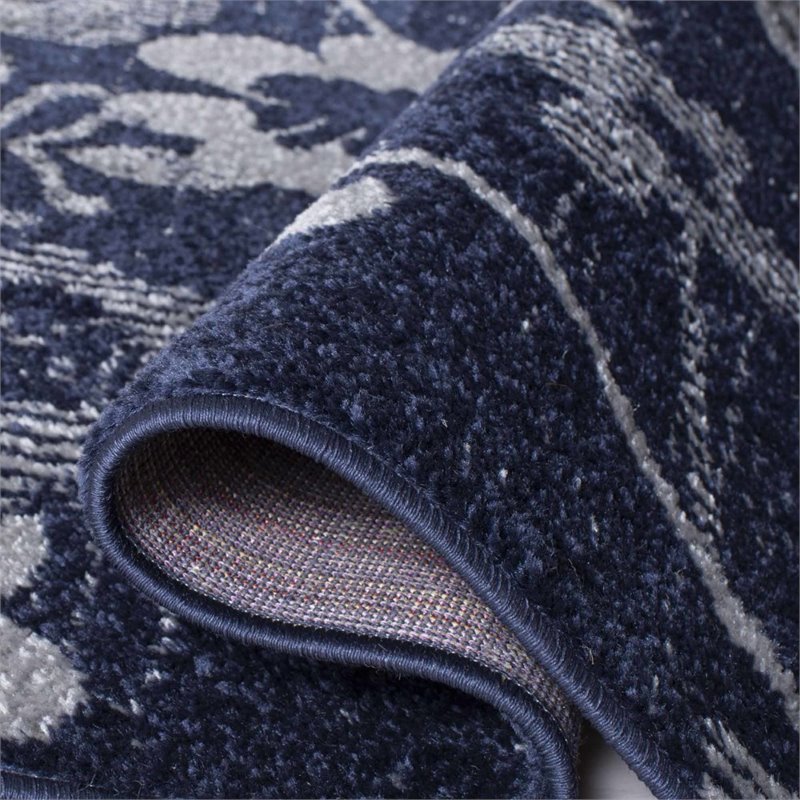 Safavieh Adirondack 6' Square Rug in Navy and Silver