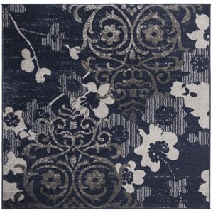 Safavieh Adirondack 6' Square Rug in Navy and Silver