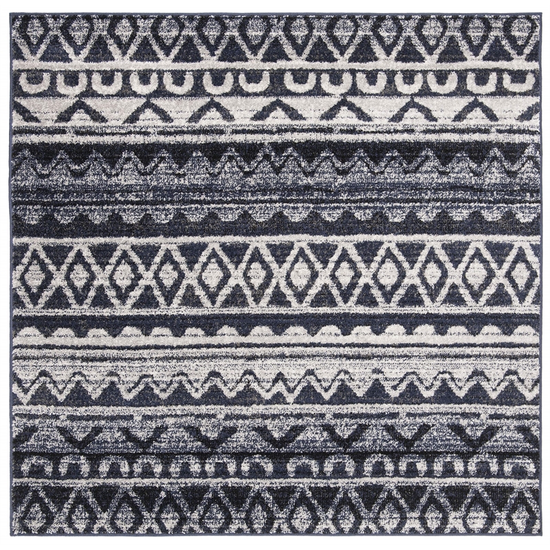 Safavieh Adirondack 6' Square Rug in Ivory and Navy