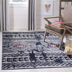 Safavieh Adirondack 4' x 6' Rug in Navy and Light Gray