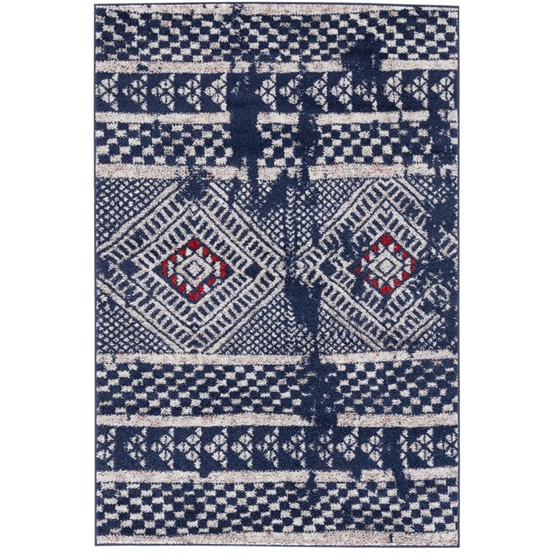 Safavieh Adirondack 4' x 6' Rug in Navy and Light Gray