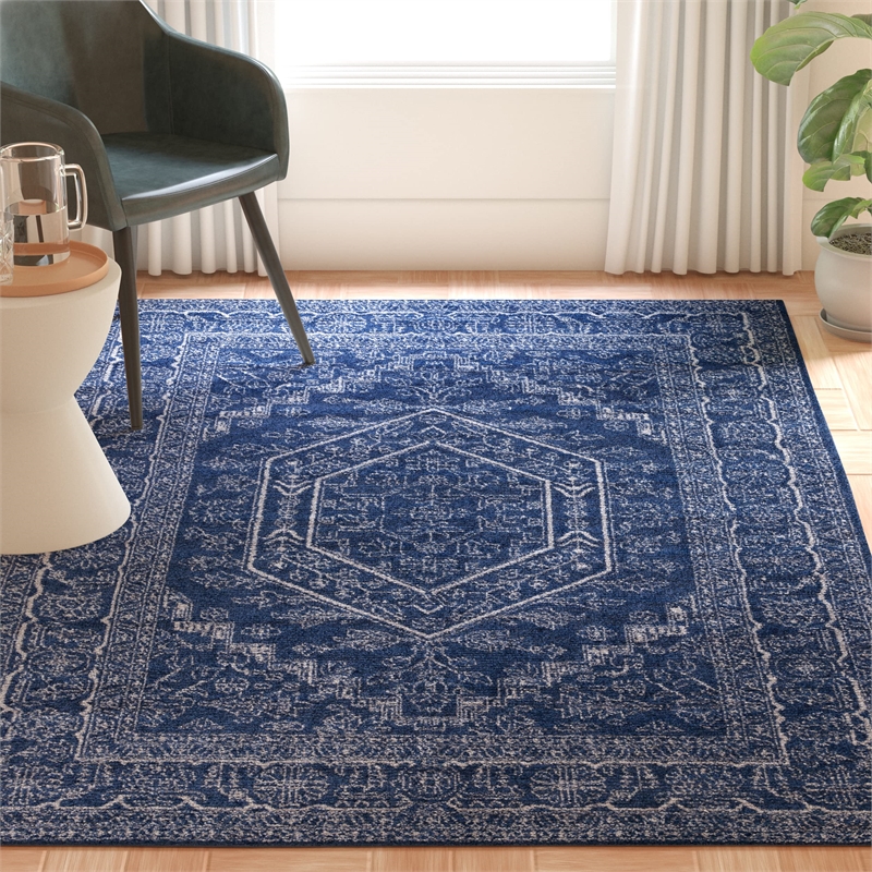 Safavieh Adirondack 3' x 5' Rug in Navy and White
