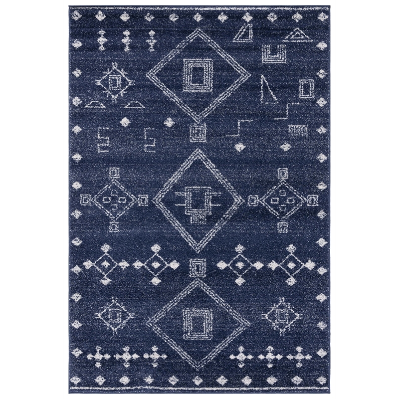 Safavieh Adirondack 4' x 6' Rug in Navy and White