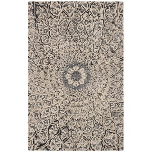 Safavieh Allure 5' x 8' Hand Tufted Rug in Ivory and Charcoal