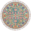 Safavieh Aspen 7' Round Hand Tufted Wool Rug in Turquoise and Purple
