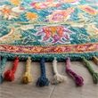 Safavieh Aspen 7' Round Hand Tufted Wool Rug in Turquoise and Purple