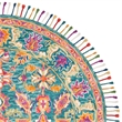 Safavieh Aspen 7' Round Hand Tufted Wool Rug in Turquoise and Purple
