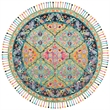Safavieh Aspen 7' Round Hand Tufted Wool Rug in Light Green and Black
