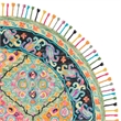 Safavieh Aspen 7' Round Hand Tufted Wool Rug in Light Green and Black