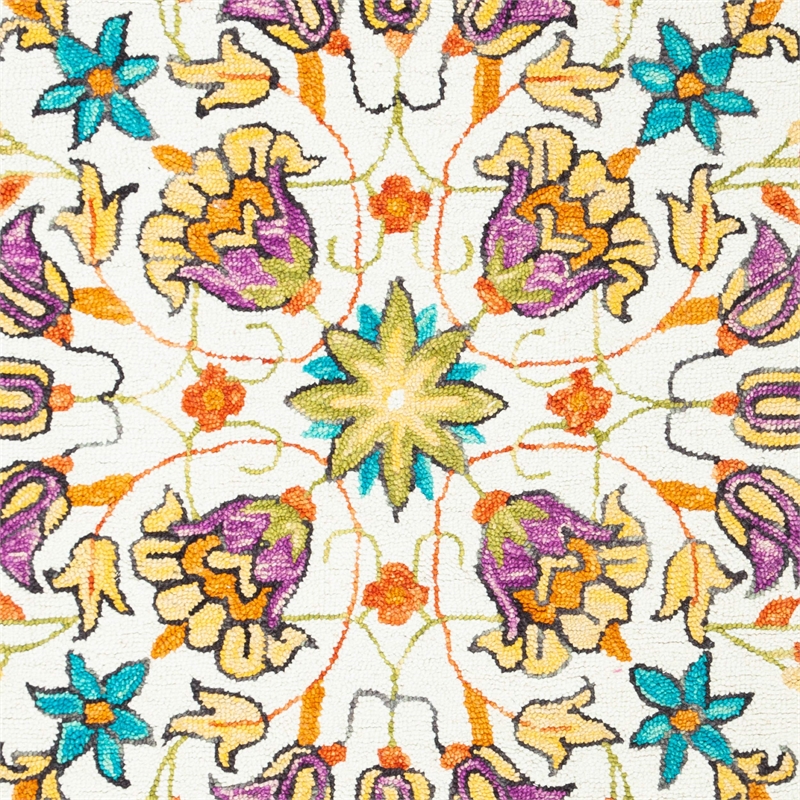Safavieh Aspen 2' x 3' Hand Tufted Wool Rug in Ivory and Purple