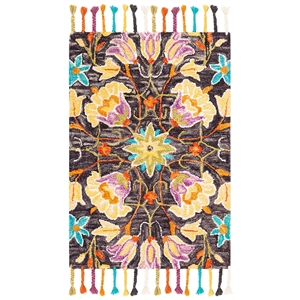 Safavieh Aspen 2' x 3' Hand Tufted Wool Rug in Black and Purple