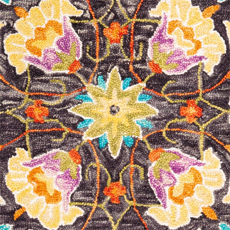 Safavieh Aspen 2' x 3' Hand Tufted Wool Rug in Black and Purple