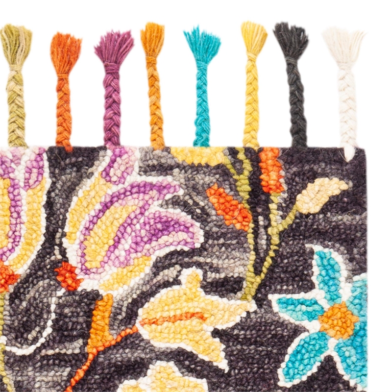 Safavieh Aspen 2' x 3' Hand Tufted Wool Rug in Black and Purple