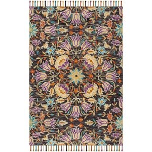Safavieh Aspen 5' x 8' Hand Tufted Wool Rug in Black and Purple
