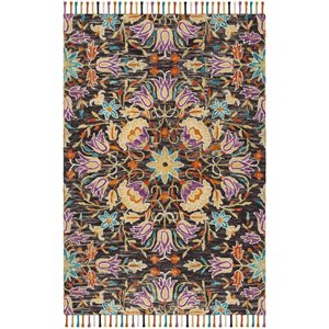 Safavieh Aspen 8' x 10' Hand Tufted Wool Rug in Black and Purple