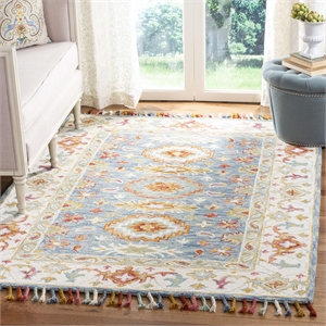 Safavieh Aspen 2' x 3' Hand Tufted Wool Rug in Blue and Ivory