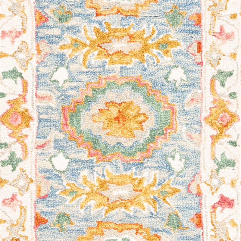 Safavieh Aspen 2' x 3' Hand Tufted Wool Rug in Blue and Ivory