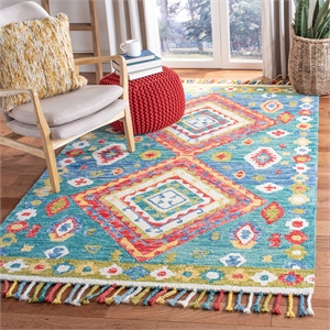 Safavieh Aspen 4' x 6' Hand Tufted Wool Rug in Green and Red