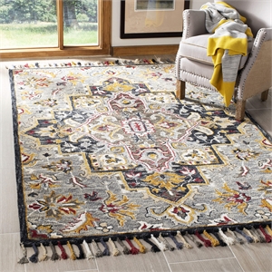 Safavieh Aspen 2' x 3' Hand Tufted Wool Rug in Gray and Charcoal