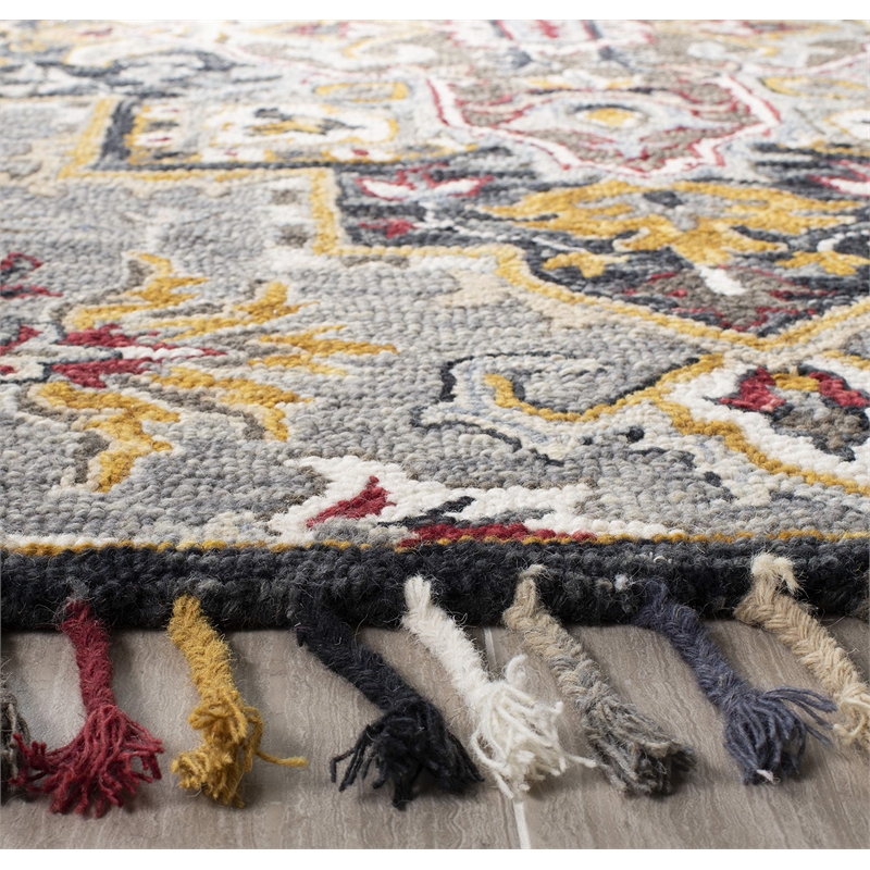 Safavieh Aspen 2' x 3' Hand Tufted Wool Rug in Gray and Charcoal