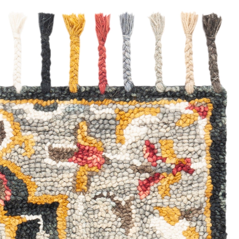 Safavieh Aspen 2' x 3' Hand Tufted Wool Rug in Gray and Charcoal