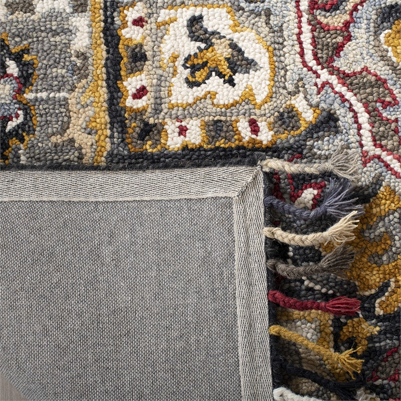 Safavieh Aspen 2' x 3' Hand Tufted Wool Rug in Gray and Charcoal