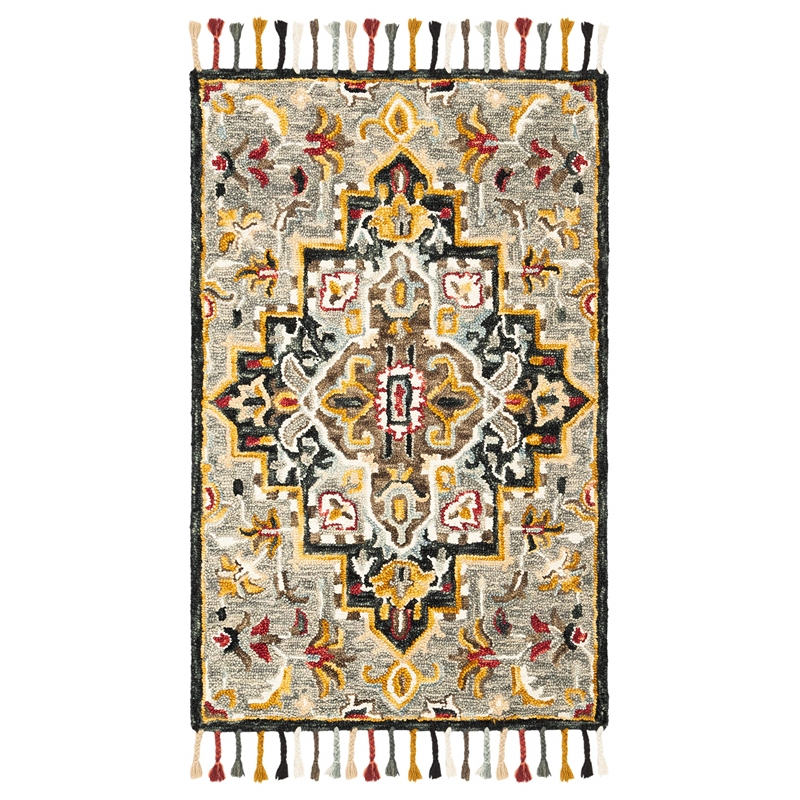 Safavieh Aspen 3' x 5' Hand Tufted Wool Rug in Gray and Charcoal
