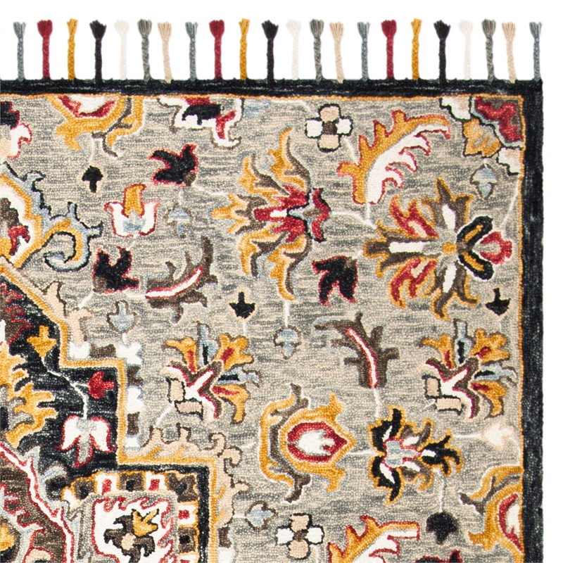 Safavieh Aspen 5' x 8' Hand Tufted Wool Rug in Gray and Charcoal
