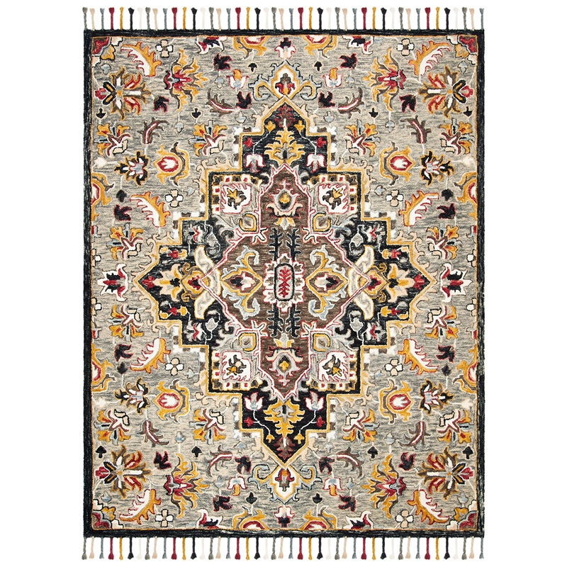 Safavieh Aspen 8' x 10' Hand Tufted Wool Rug in Gray and Charcoal