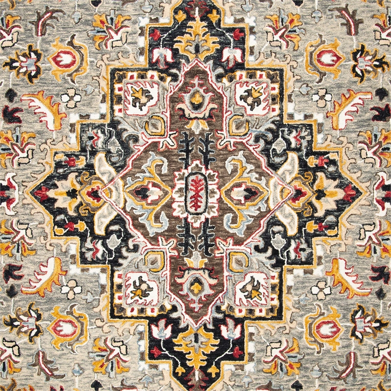 Safavieh Aspen 8' x 10' Hand Tufted Wool Rug in Gray and Charcoal