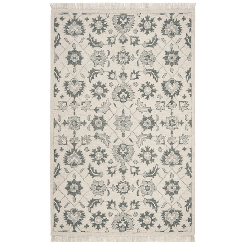 Safavieh Aspen 5' x 8' Hand Tufted Wool Rug in Ivory and Gray