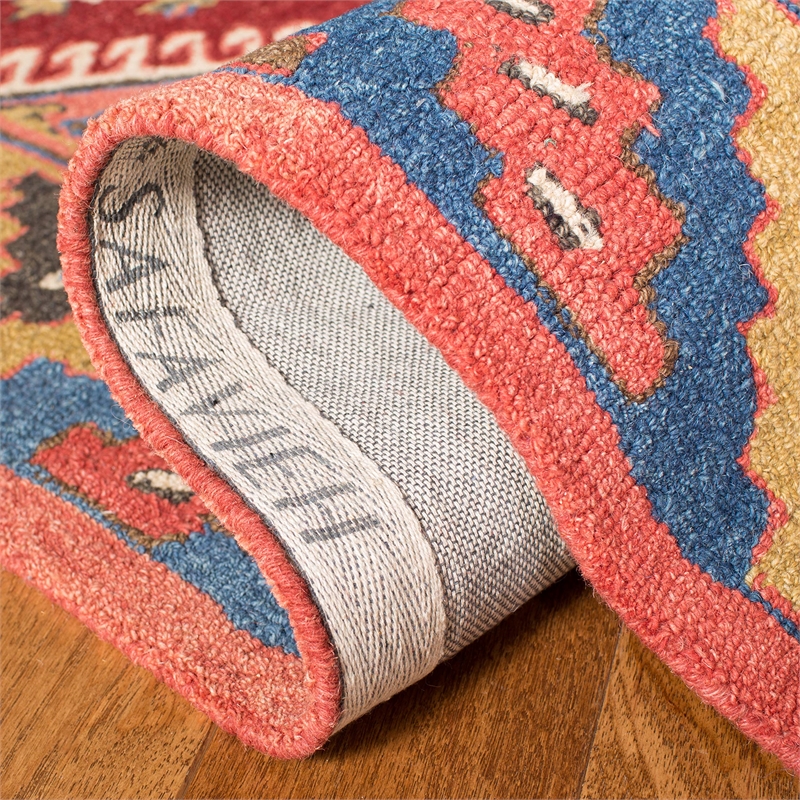 Safavieh Aspen 3' x 5' Hand Tufted Wool Rug in Red and Blue