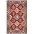Safavieh Aspen 4' x 6' Hand Tufted Wool Rug in Red and Blue