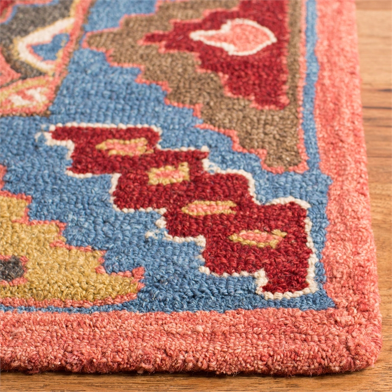 Safavieh Aspen 4' x 6' Hand Tufted Wool Rug in Red and Blue