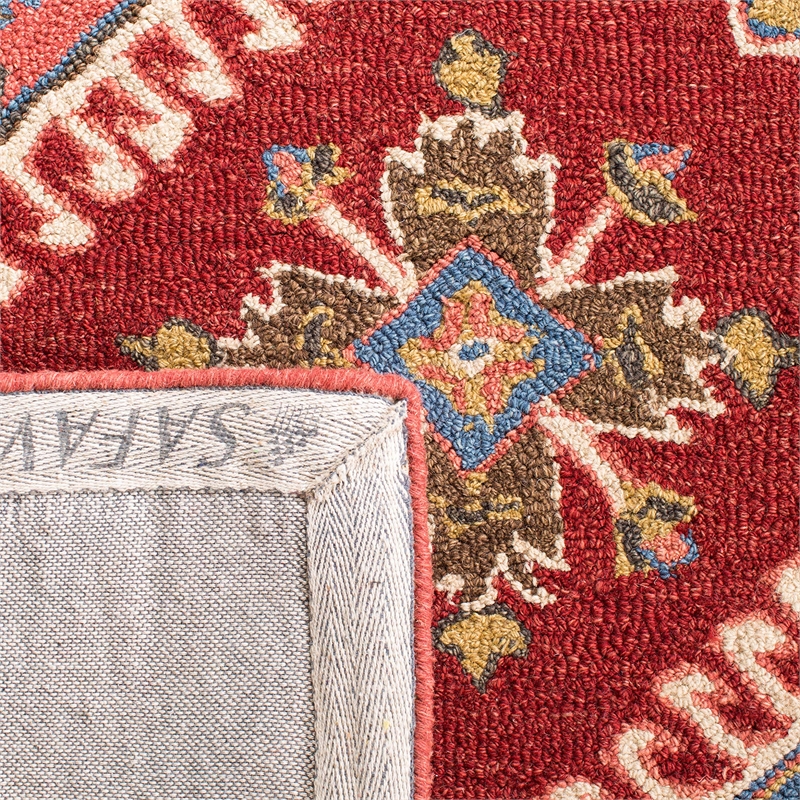 Safavieh Aspen 4' x 6' Hand Tufted Wool Rug in Red and Blue