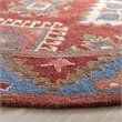 Safavieh Aspen 7' Round Hand Tufted Wool Rug in Red and Blue