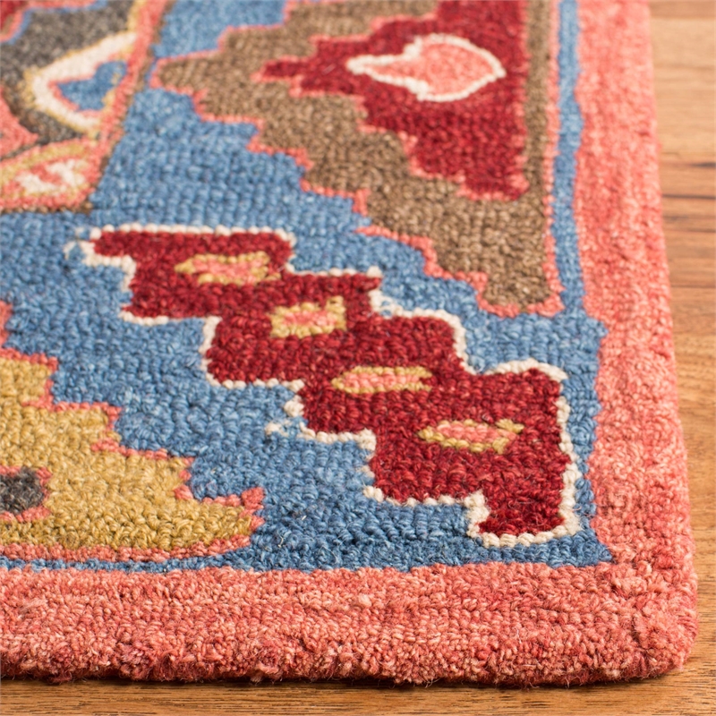 Safavieh Aspen 8' x 10' Hand Tufted Wool Rug in Red and Blue
