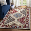Safavieh Antiquity 5' x 8' Hand Tufted Wool Rug in Red and Ivory