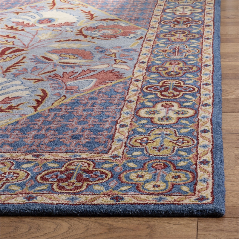 Safavieh Antiquity 2' x 3' Hand Tufted Wool Rug in Blue and Red