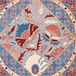 Safavieh Antiquity 6' Round Hand Tufted Wool Rug in Blue and Red