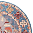 Safavieh Antiquity 6' Round Hand Tufted Wool Rug in Blue and Red