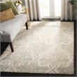 Safavieh Aubusson 5' x 8' Hand Tufted Wool Rug in Ivory and Green