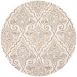 Safavieh Aubusson 6' Round Hand Tufted Wool Rug in Ivory and Green