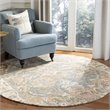 Safavieh Aubusson 6' Round Hand Tufted Wool Rug in Ivory and Yellow