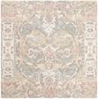 Safavieh Aubusson 6' Square Hand Tufted Wool Rug in Ivory and Yellow