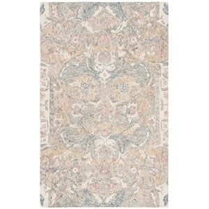 Safavieh Aubusson 8' x 10' Hand Tufted Wool Rug in Ivory and Yellow